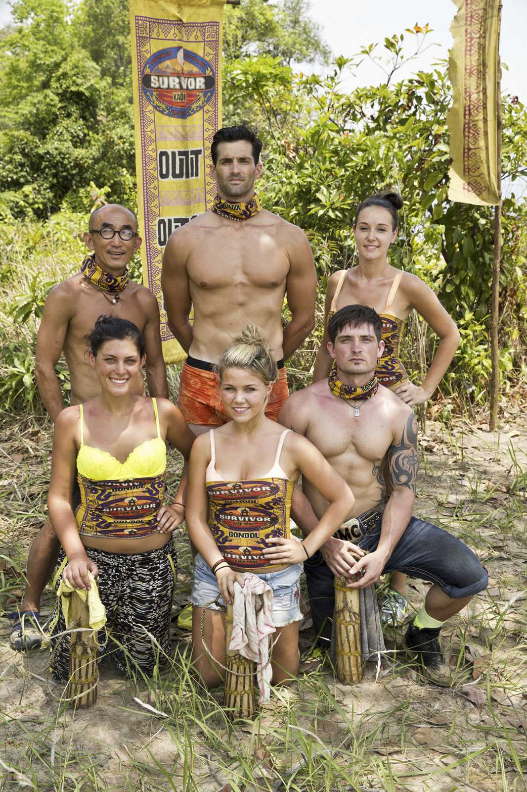 Julia Sokolowski, COM ’18, center, poses with the other members of the Beauty Tribe on this season of "Survivor Kaoh Rong: Brawn vs. Brains vs. Beauty II," set to air in February. PHOTO COURTESY MONTY BRINTON/CBS
 