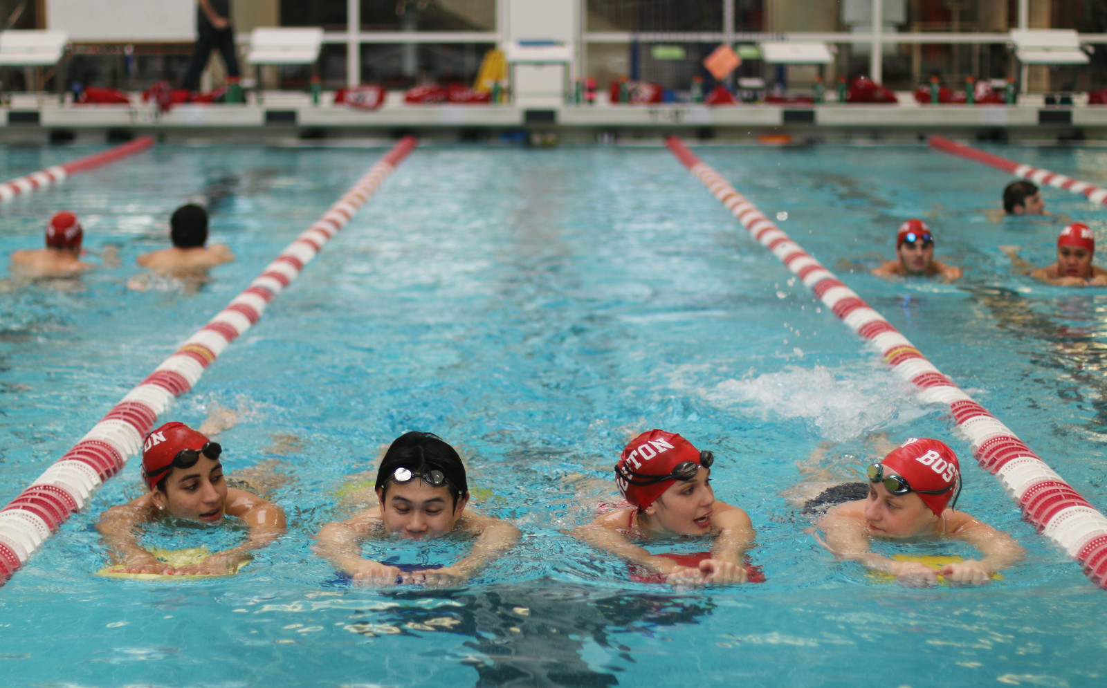 Although Boston University has decided to cut all future men's swimming and diving scholarships and 71 percent of women's swimming and diving scholarships, scholarships will not be taken away from the 50 student-athletes currently on the team. PHOTO BY OLIVIA NADEL/DAILY FREE PRESS STAFF