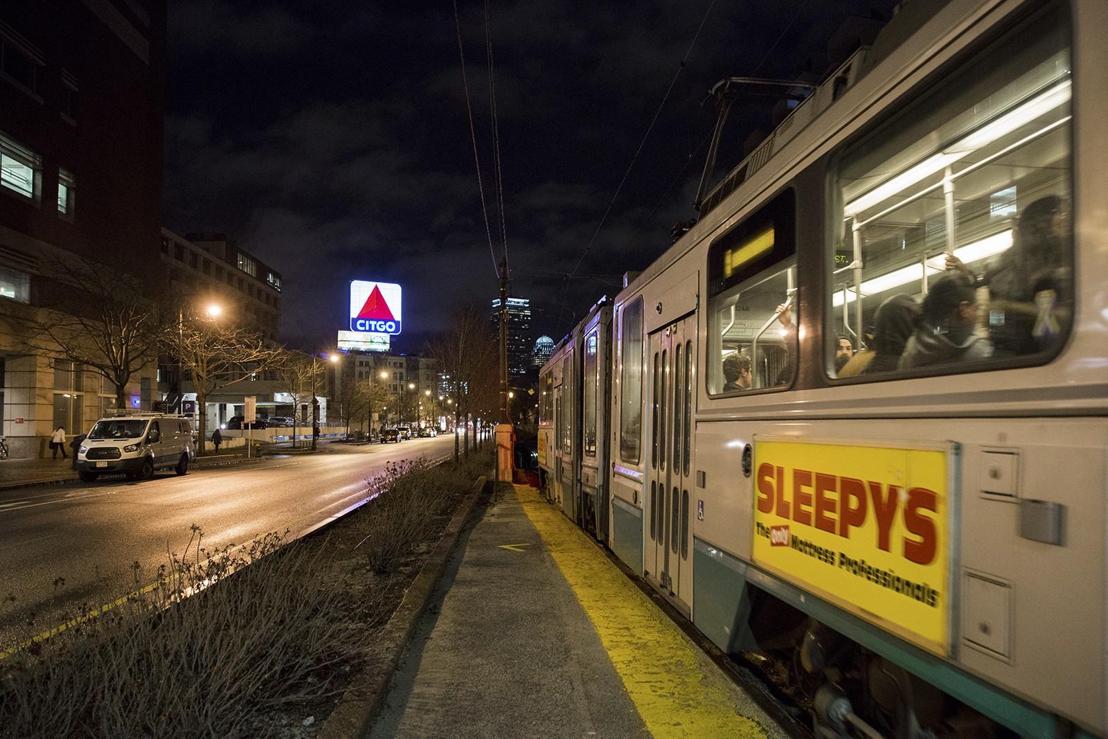 The Massachusetts Bay Transportation Authority’s Late-Night Service may no longer offer service after 12:30 a.m. next month due to financial concerns. PHOTO BY SARAH SILBIGER/DAILY FREE PRESS STAFF