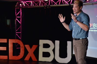 Christian Cho speaks about identity at TEDxBU at BU Central Saturday. PHOTO COURTESY OF HARRIS ALLEN