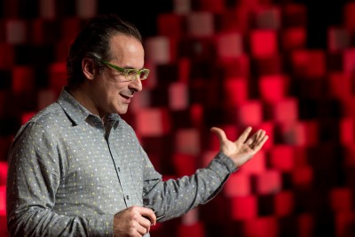 Scott Kirsner, a 1993 alumnus of the College of Communication, speaks at the TEDxBeaconStreet event last year. PHOTO COURTESY SCOTT KIRSNER