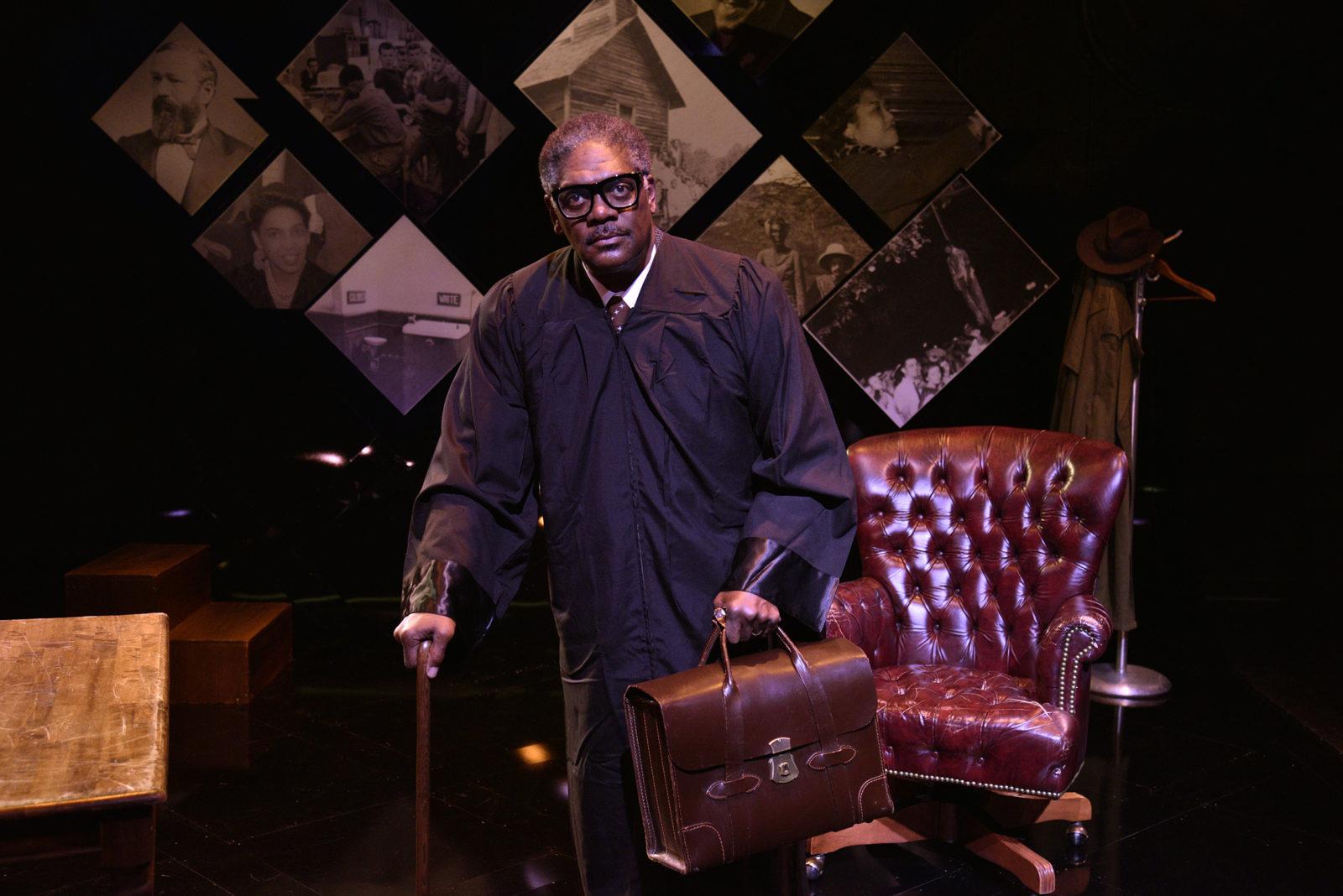The New Repertory Theatre's production of "Thurgood" debuted at the School of Theatre at the College of Fine Arts at Boston University Monday afternoon. PHOTO COURTESY ANDREW BRILLIANT / BRILLIANT PICTURES