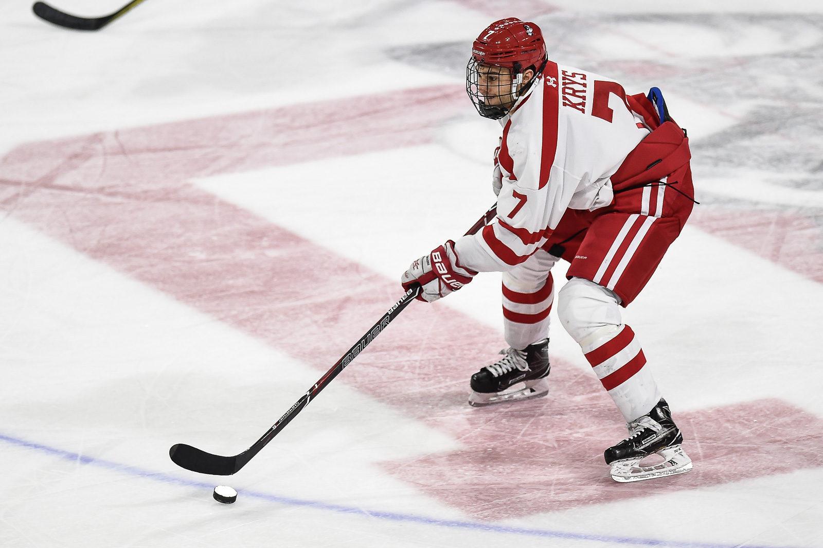 Sophomore defenseman Chad Krys has 19 points. PHOTO BY MADDIE MALHOTRA/ DAILY FREE PRESS STAFF