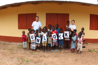 Founders of Unlock Foundation, Scott Karrel and Michelle Shapiro, visited students at the Old Odonase School in Ghana this year. The foundation aims to address educational gaps in rural African schools. PHOTO COURTESY MICHELLE SHAPIRO