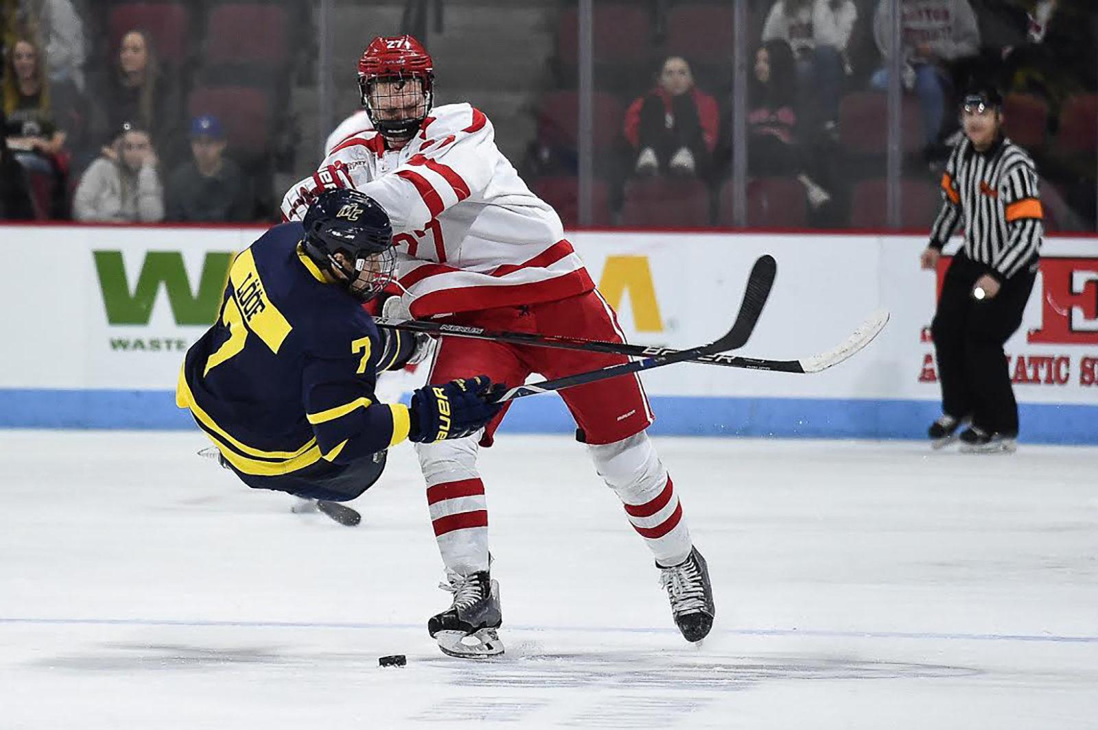 Former Terrier Brady Tkachuk scored his first NHL goal Wednesday. PHOTO BY MADDIE MALHOTRA/ DFP FILE PHOTO