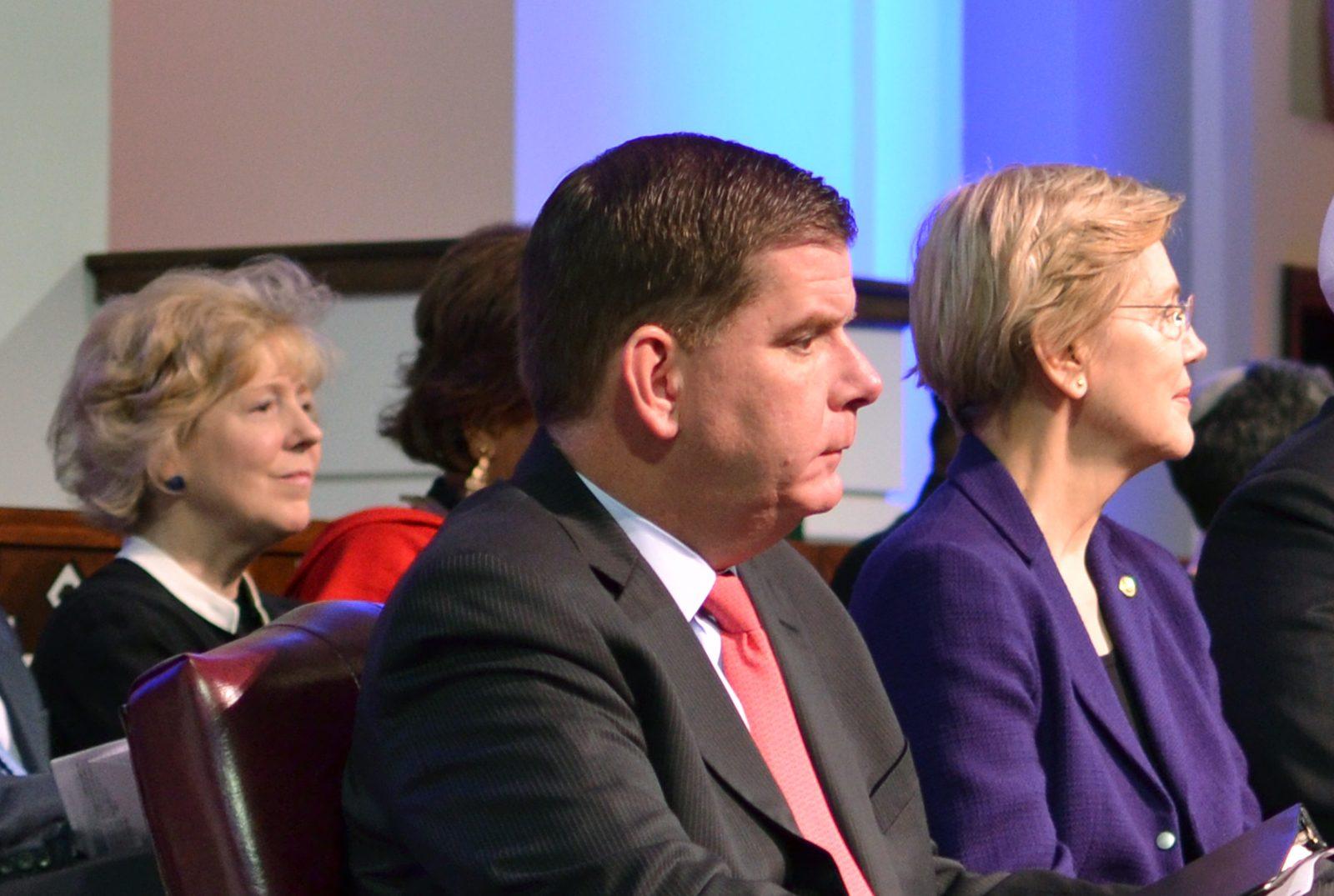 Boston Mayor Martin Walsh attends "Out of Many, One: An Interfaith Call for Dignity and Diligence" on Dec. 11. PHOTO BY CHLOE GRINBERG/ DFP FILE PHOTO