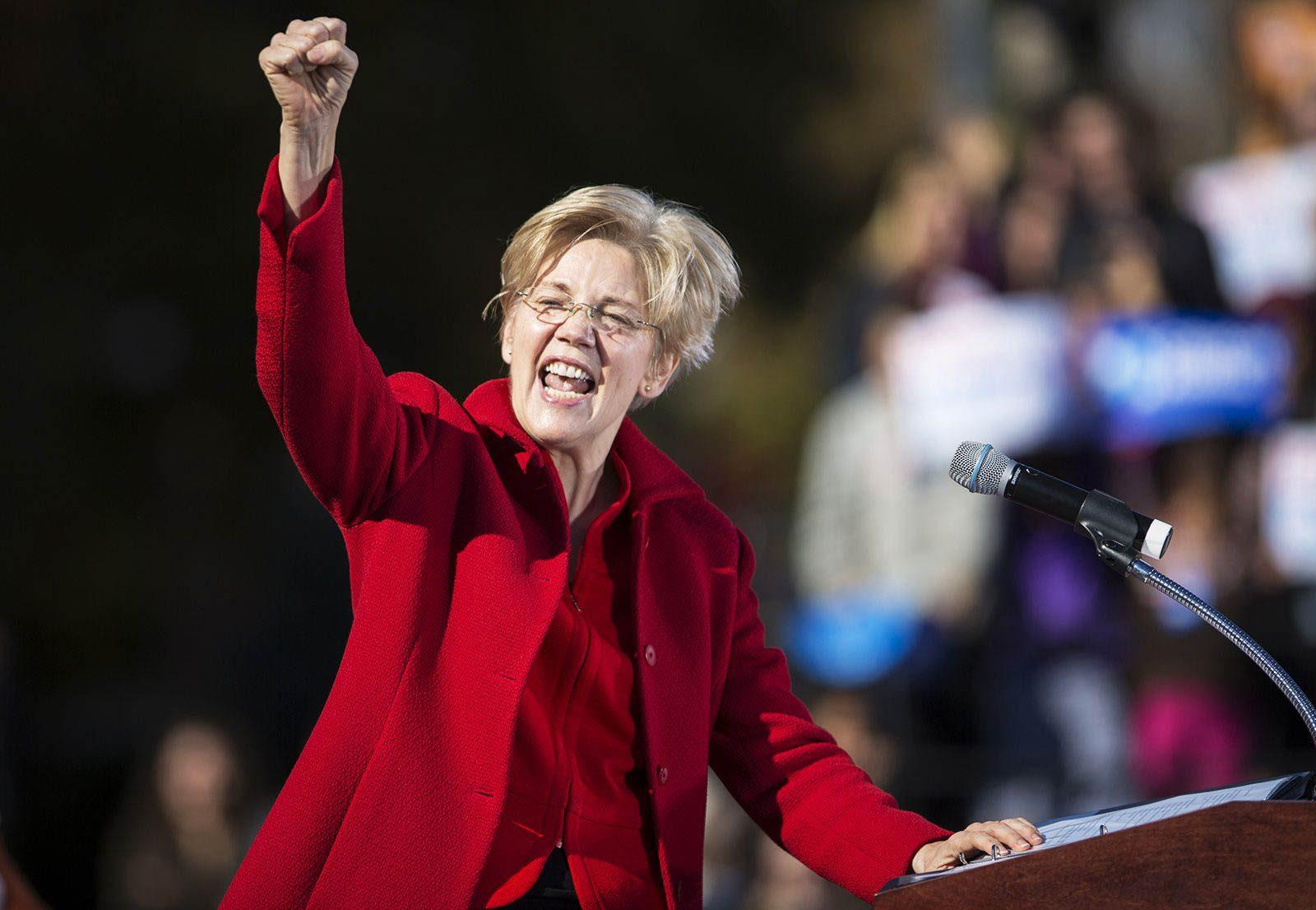 Massachusetts Sen. Elizabeth Warren attends a rally for Democratic presidential nominee Hillary Clinton in October 2016. A new poll found a majority of voters in the state don’t think she should run for president in 2020. PHOTO BY SARAH SILBERGER/ DFP FILE PHOTO