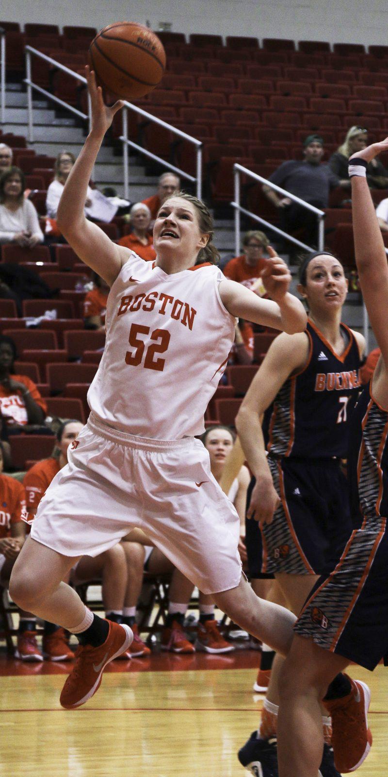 Junior forward Kara Sheftic scored 12 points off the bench and proved key in the Terriers victory. PHOTO BY BRITTANY CHANG/ DAILY FREE PRESS STAFF