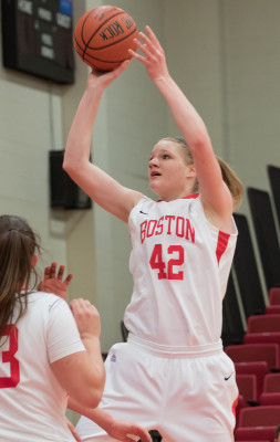 Sophomore Kara Sheftic finished with a double-double. PHOTO BY JUSTIN HAWK/DFP FILE PHOTO