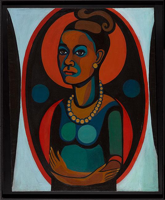 "We Wanted a Revolution: Black Radical Women, 1965–85" examines the lives of women of color during a critical time for the feminist movement. Pictured here: Faith Rinngold, Early Works #25: Self Portrait, 1965. Oil on canvas, 50 x 40 inches (127 x 101.6 cm). Brooklyn Museum, Gift of Elizabeth A. Sackler, 2013.96. Photo by Sarah DeSantis, Brooklyn Museum. © Faith Ringgold. PHOTO COURTESY OF ICA BOSTON