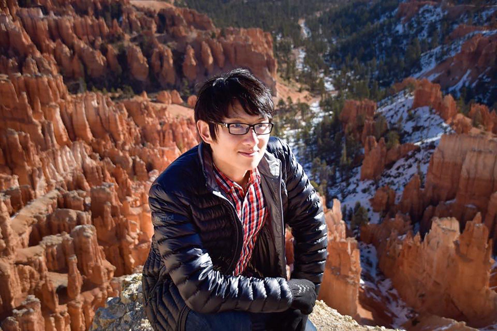 Weilong You runs in the Boston Marathon Monday for the Lingzi Foundation. PHOTO COURTESY WEILONG YOU