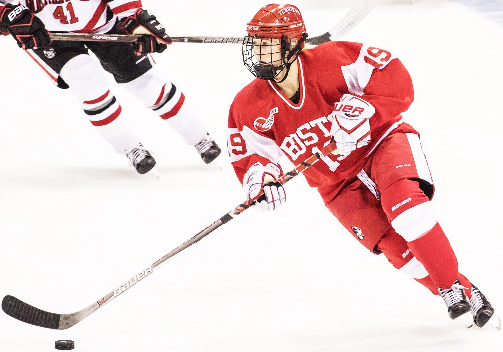Rebecca Leslie was instrumental in BU's dominant offense performance in its weekend sweep.  PHOTO BY JUSTIN HAWK/ DAILY FREE PRESS STAFF