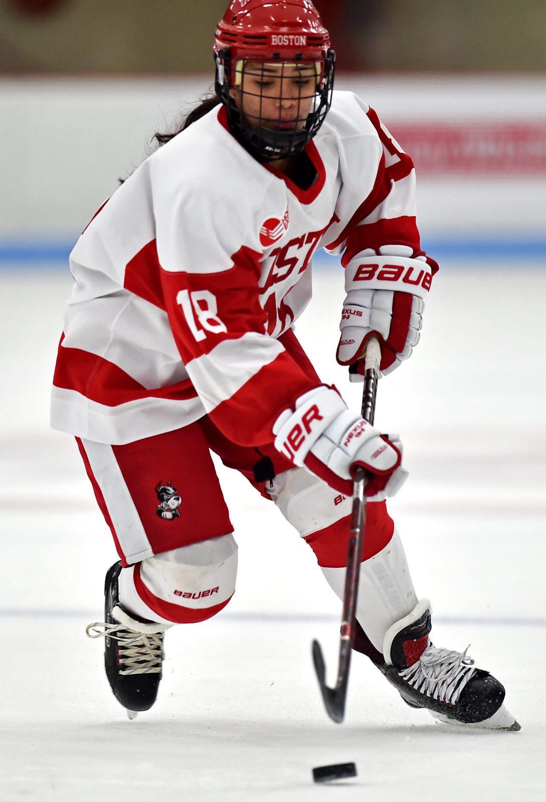 Senior defender and tri-captain Reagan Rust scored the game-winning goal against Brown University on Tuesday for Boston University. MADDIE MALHOTRA/ DAILY FREE PRESS STAFF
