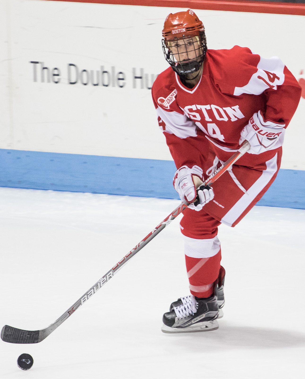Senior forward Maddie Elia scored her fifth goal of the year on Tuesday night. PHOTO BY JUSTIN HAWK/ DAILY FREE PRESS STAFF