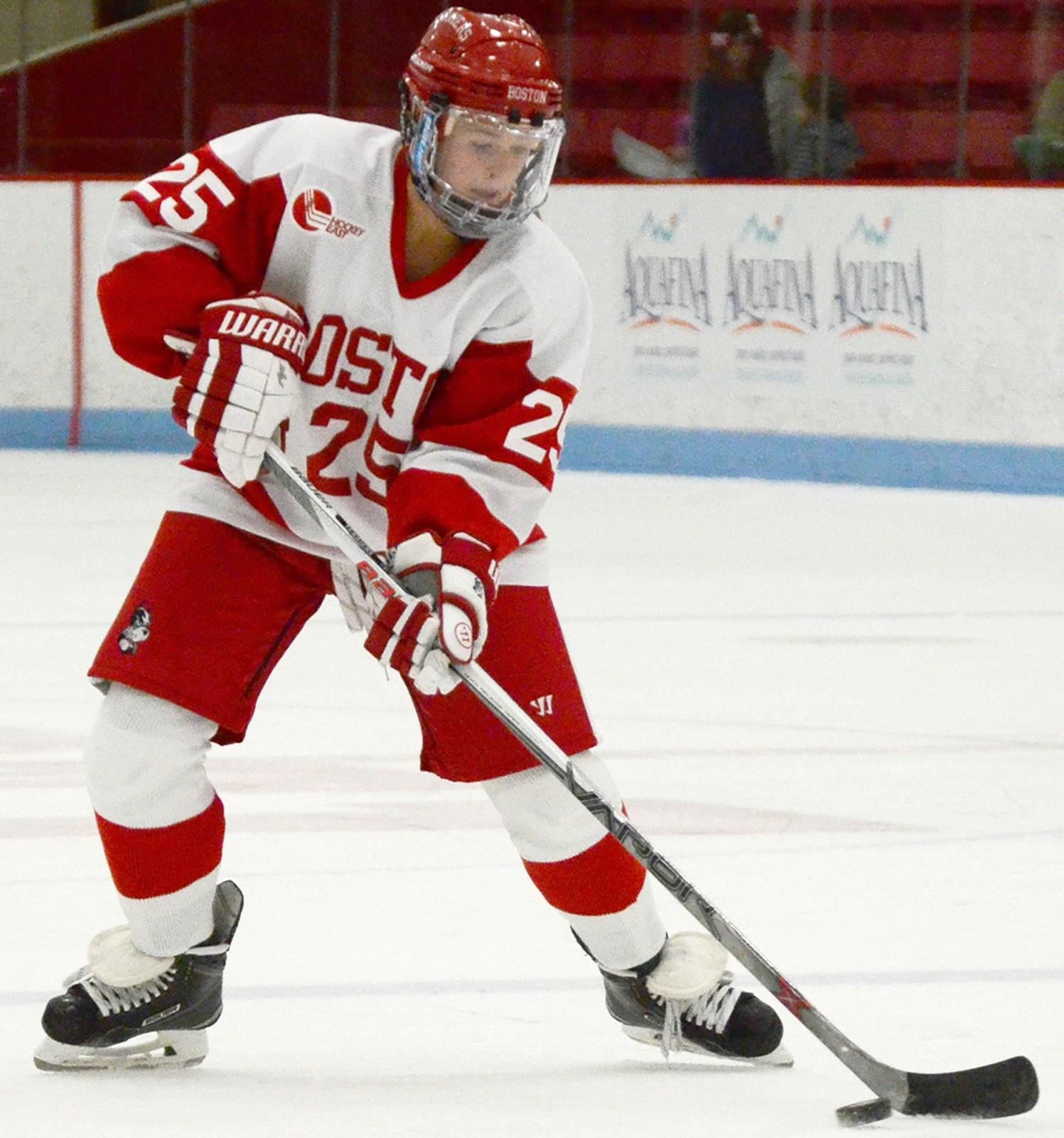 Junior defenseman Alexis Crossley sat out the 2013-14 season after transferring from UNH. PHOTO BY FALON MORAN/DFP FILE PHOTO