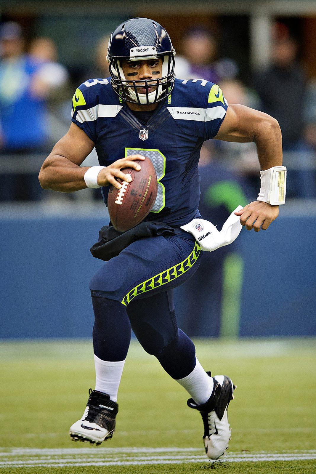 Russell Wilson threw for 225 yards Sunday, but his team failed to score a touchdown. PHOTO COURTESY WIKIMEDIA COMMONS 