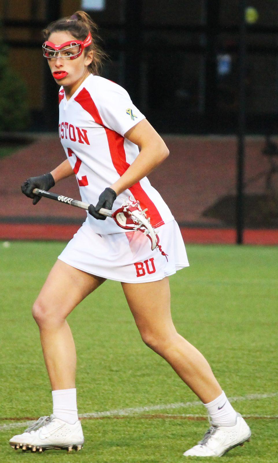 Sophomore Kaitlin Belval is one of the underclassmen that has stepped up offensively for BU. PHOTO BY ABIGAIL FREEMAN/ DAILY FREE PRESS STAFF