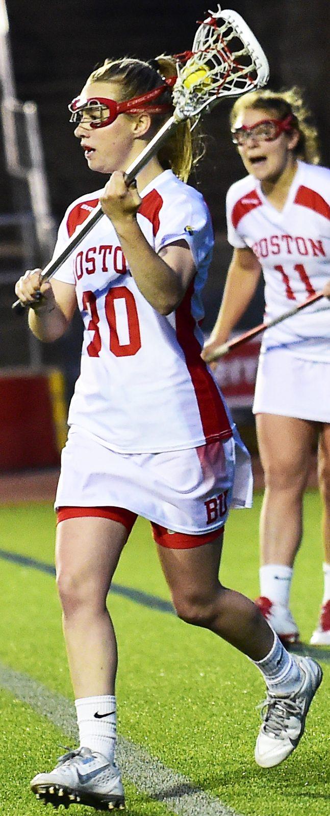 Avery Donahoe has been the Terriers best offensive threat so far this season. PHOTO BY MADDIE MALHOTRA/ DAILY FREE PRESS STAFF