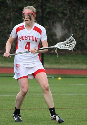 Janelle Macone is one component of BU's formidable defense. PHOTO BY ABIGAIL FREEMAN/DAILY FREE PRESS STAFF