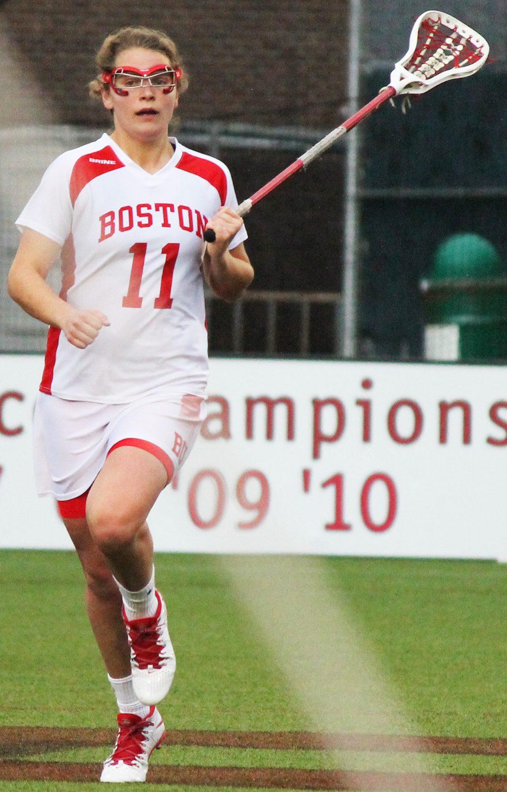 Senior attacker Taylor Hardison had 4 points against Fairfield and will need to come up big again for the Terriers to win at Bucknell. PHOTO BY ABIGAIL FREEMAN/ DAILY FREE PRESS STAFF