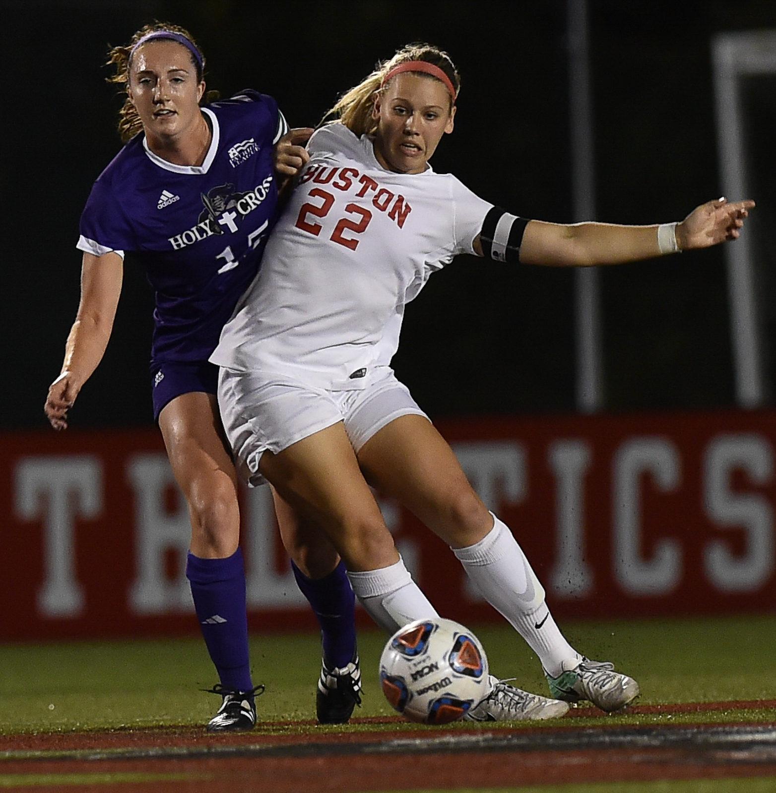 Senior Jacki Carty scored two goals in her final regular season game as a Terrier. PHOTO BY MADDIE MALHOTRA/ DAILY FREE PRESS STAFF
