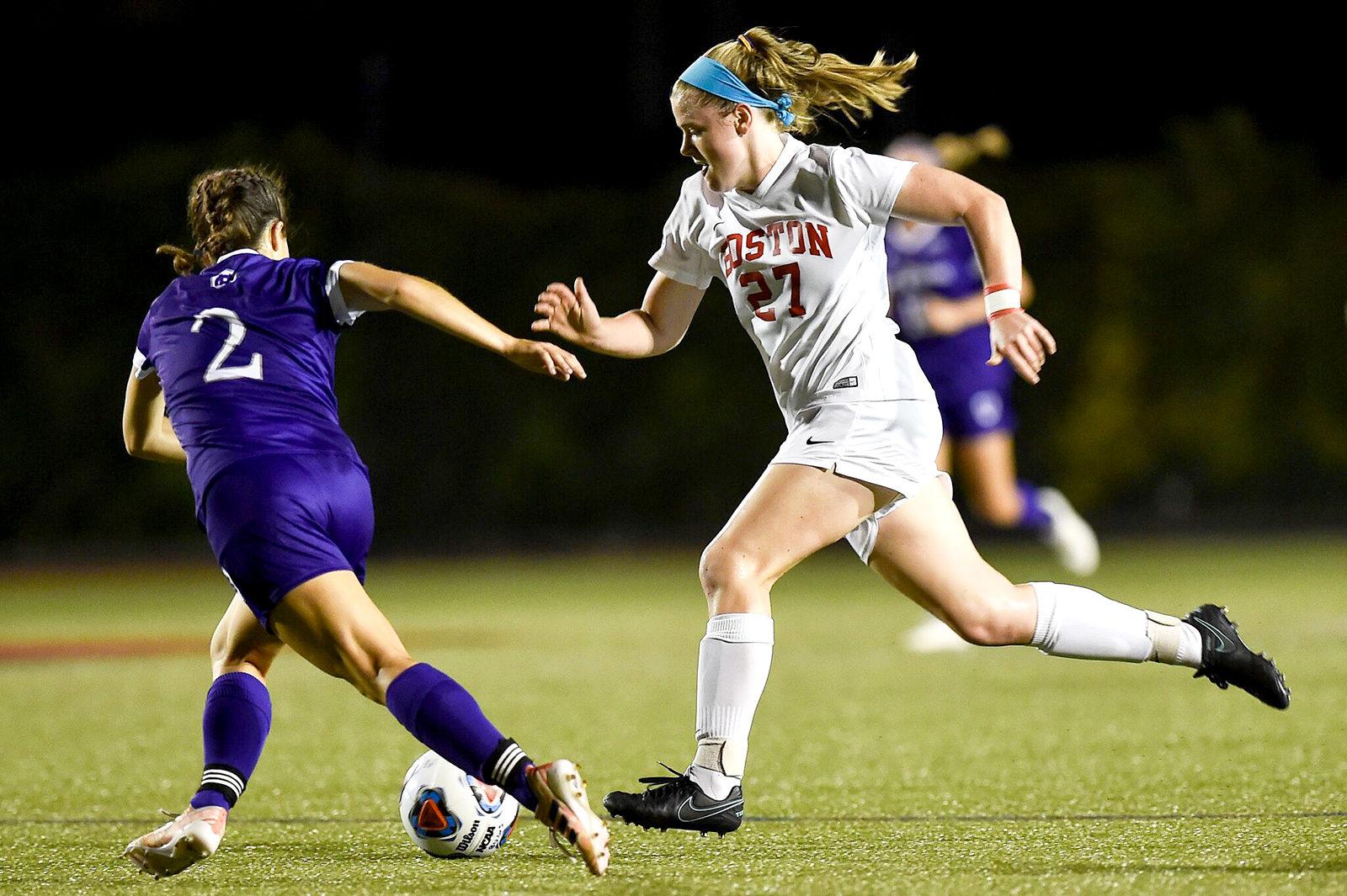 Anna Heilferty, the 2017 Patriot League Rookie of the Year, played on the U.S.A U-19 team last spring. PHOTO BY MADDIE MALHOTRA/ DFP FILE PHOTO