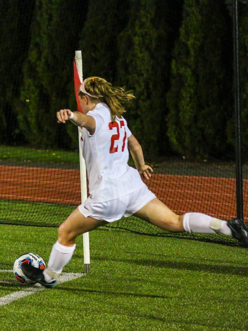 Sophomore Anna Heilferty scored the tying goal in Saturday’s game against American University. PHOTO BY BETSEY GOLDWASSER/ DFP FILE PHOTO