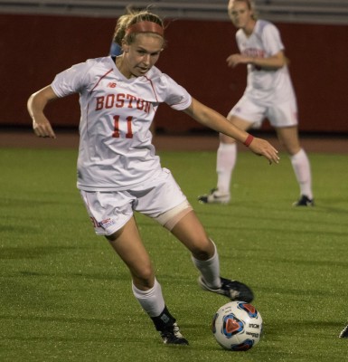 Sophomore Dorrie Varley Barrett scored the Terriers' lone goal on Monday night. PHOTO BY JUSTIN HAWK/ DFP FILE PHOTO